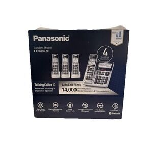 Panasonic KX-TG994 SK DECT 6.0 Bluetooth 4x Handsets Cordless NEW FACTORY SEALED